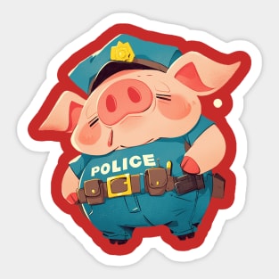 pig police Sticker